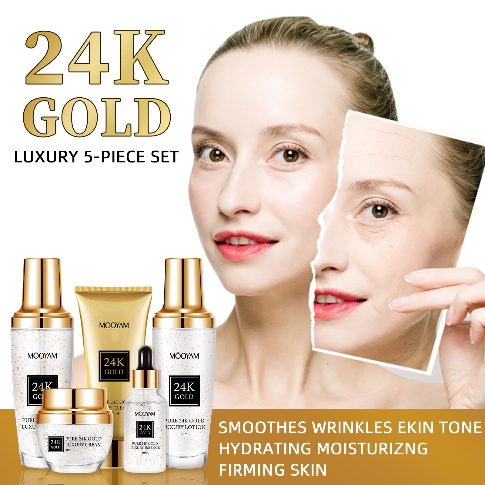 24-каратное золото, роскошный  – обзор и цена Luxury Skincare Sets